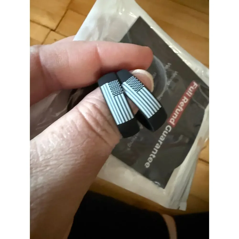 Thunderfit Born victorious silicone ring set‎ with flags size 16